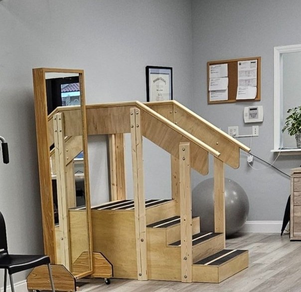 sturdy staircase built for a therapy office